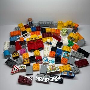 Lego Duplo Building Bricks Toy Bulk Lot 79 Various Pieces Parts Blocks Figures